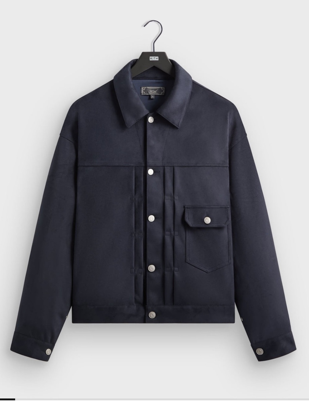 Kith Alonzo Microsuede Jacket color Nocturnal size Large